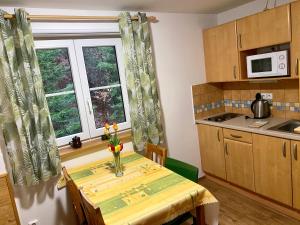 Kuchyň nebo kuchyňský kout v ubytování Alba Apartmany Železná Ruda