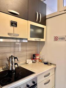Kuchyň nebo kuchyňský kout v ubytování Center House Hostel