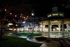 a gazebo in a park at night at Gateway Hotel, Trademark Collection by Wyndham in Copper Cove Subdivision