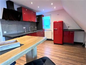 Kuchyň nebo kuchyňský kout v ubytování Ferienwohnung Hofmann-Trier