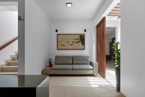 Een zitgedeelte bij Villa Nautica Boutique Hotel