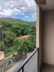 a balcony with a view of the mountains at Departamento equipado en mejor zona del centro de Salta in Salta