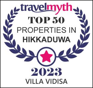 a poster with the top properties in milvania with a laurelreath at Villa Vidisa Hôtel Guest-House in Hikkaduwa
