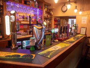 a bar with a harp on top of it at Glan Aber Hotel in Betws-y-coed