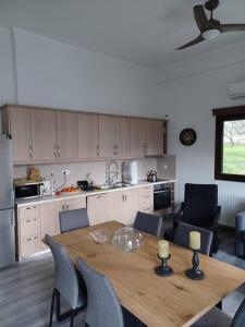Kuchyň nebo kuchyňský kout v ubytování Poros Seaside Suite