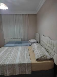 - une chambre avec 2 lits dans l'établissement Şişli'de Merkezi Konumda ve Konforlu Aile Evi, à Istanbul