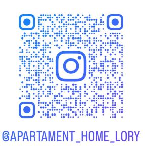 パレルモにあるApartament Home Loryの青い点の付いたアパートの看板