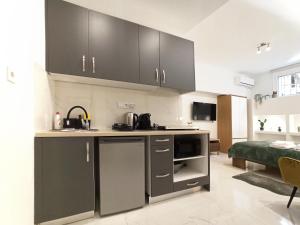 A kitchen or kitchenette at Mikalis Studio
