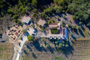 una vista aérea de una casa en una colina en A Serenada Enoturismo en Grândola