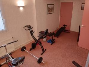 Fitness centrum a/nebo fitness zařízení v ubytování Logis Hôtel Bellevue + 28 fotografií