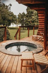 Piscina di Wilder and Pine Riverside Cabins o nelle vicinanze