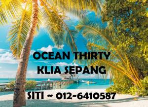 an image of a beach with two palm trees at OCEAN THIRTY # 15 mins to KLIA KLIA2 # with 2 Airconds & Wi-Fi in Banting