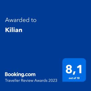 Certificato, attestato, insegna o altro documento esposto da Kilian