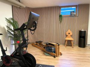Fitness centrum a/nebo fitness zařízení v ubytování Landhaus Obermaiselstein "THE VIEW"