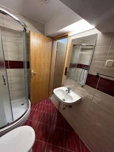 Kúpeľňa v ubytovaní Sobe Zimmer Frei
