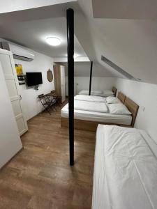 Posteľ alebo postele v izbe v ubytovaní Sobe Zimmer Frei