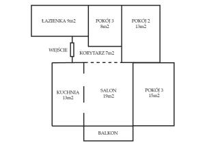 Plán poschodí v ubytovaní Apartament George