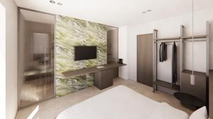 Postel nebo postele na pokoji v ubytování Astron Hotel Rhodes