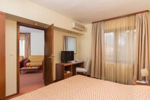TV a/nebo společenská místnost v ubytování Hotel Pirin