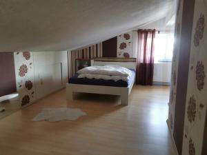 明辛根的住宿－Haus mit schöner Aussicht WG，一间小卧室,配有床和窗户
