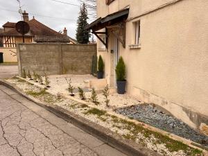 rząd roślin na boku budynku w obiekcie T2 cosy / quartier calme / magasins d’usine a proximité w mieście Saint-Julien-les-Villas
