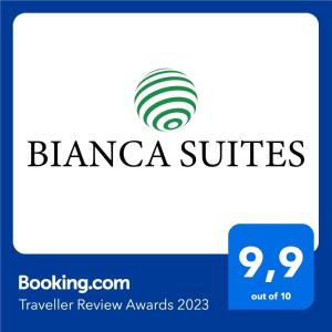 a logo for the bangalore suites website at Bianca Suites in Nea Moudania