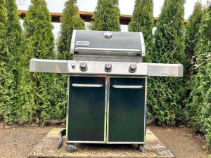 Barbacoa disponible para clientes en el apartamento