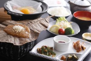 Frukostalternativ för gäster på Oyado Hachibei