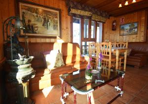 A seating area at La Casita de Chocolate
