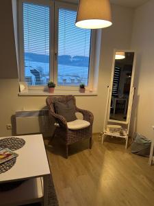 Posezení v ubytování Útulný apartmán na Dolní Moravě