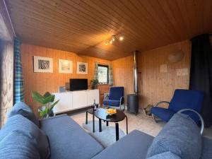 sala de estar con sofá, sillas y mesa en Beautiful holiday home in Hastière with garden, en Blaimont