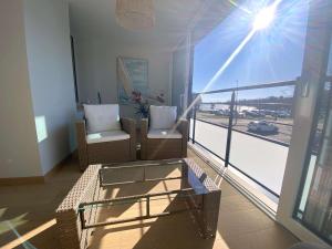 Balkon lub taras w obiekcie La Forêt-Fouesnant, appart. neuf, centre, proche golf, parking privatif - FR-1-481-130