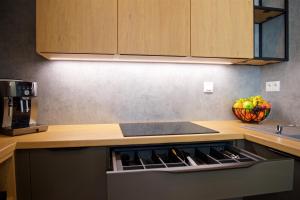Kuchyňa alebo kuchynka v ubytovaní CITY PRESTIGE apartment Trencin