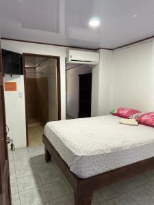 um quarto com uma cama num quarto em Hospedaje Angela em Península de Nicoya