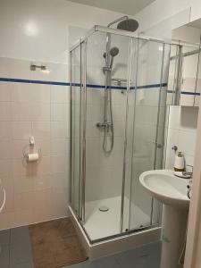a bathroom with a shower and a sink at Studio Centre Ville in Nice +11 photos