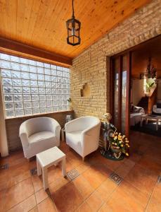 A seating area at Raco de Lis