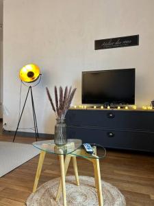 Telewizja i/lub zestaw kina domowego w obiekcie Au fil des étoiles