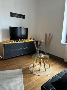 Telewizja i/lub zestaw kina domowego w obiekcie Au fil des étoiles