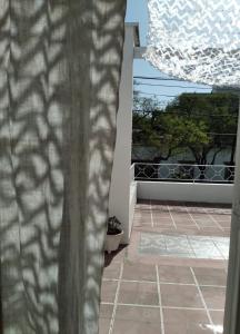 ein Schatten eines Baumes auf einem Balkon in der Unterkunft Mendoza Vintage in Godoy Cruz