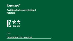 サン・ロレンソ・デ・エル・エスコリアルにあるHospedium Hotel Los Lancerosの異言名の緑色の看板