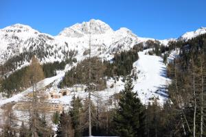 a ski lodge in the mountains with snow at Hotel Berghof in Sonnenalpe Nassfeld
