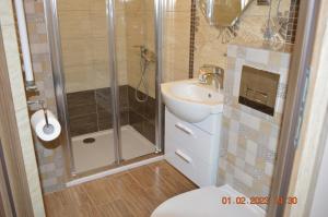 Koupelna v ubytování Apartamenty i pokoje u Kryni