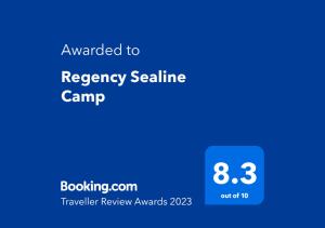 Majutusasutuses Regency Sealine Camp olev sertifikaat, autasu, silt või muu dokument