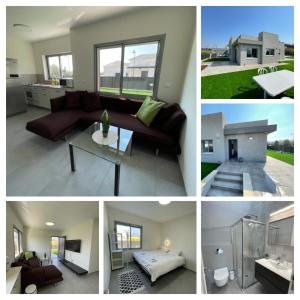 a collage of photos of a living room and a house at משהו בהגושרים- אירוח בגליל in Hagoshrim