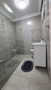 a bathroom with a shower and a sink and a toilet at Marielitsa Guest Suite No 3 in Germiston