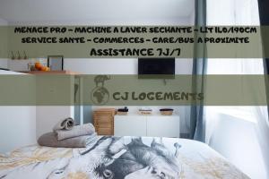 Posteľ alebo postele v izbe v ubytovaní L'ELEBASCH - Riom - Randonnée Puy de Dôme