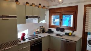 Kuchyň nebo kuchyňský kout v ubytování Apartament Vent de Port
