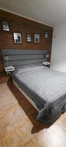 een slaapkamer met een bed in een kamer bij Casa quinta con pileta in Santa Rosa