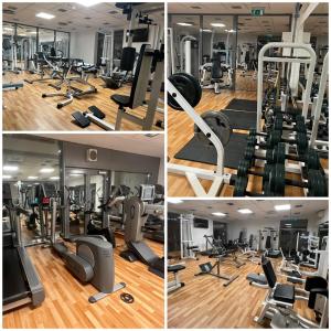 Fitness center at/o fitness facilities sa Luxury Apartment DunaPest with Spa and Pool