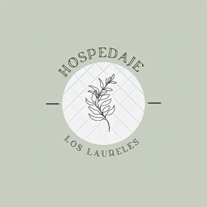 a logo for a flower shop at Hospedaje Los Laureles in Wanda